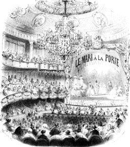 Théâtre des Bouffes-Parisiens interior during 'Le mari à la porte' 1859 - Sadie 1992 3p709