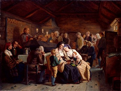 Adolph Tidemand - Funeral Feast - NG.M.00302-081 - National Museum of Art, Architecture and Design