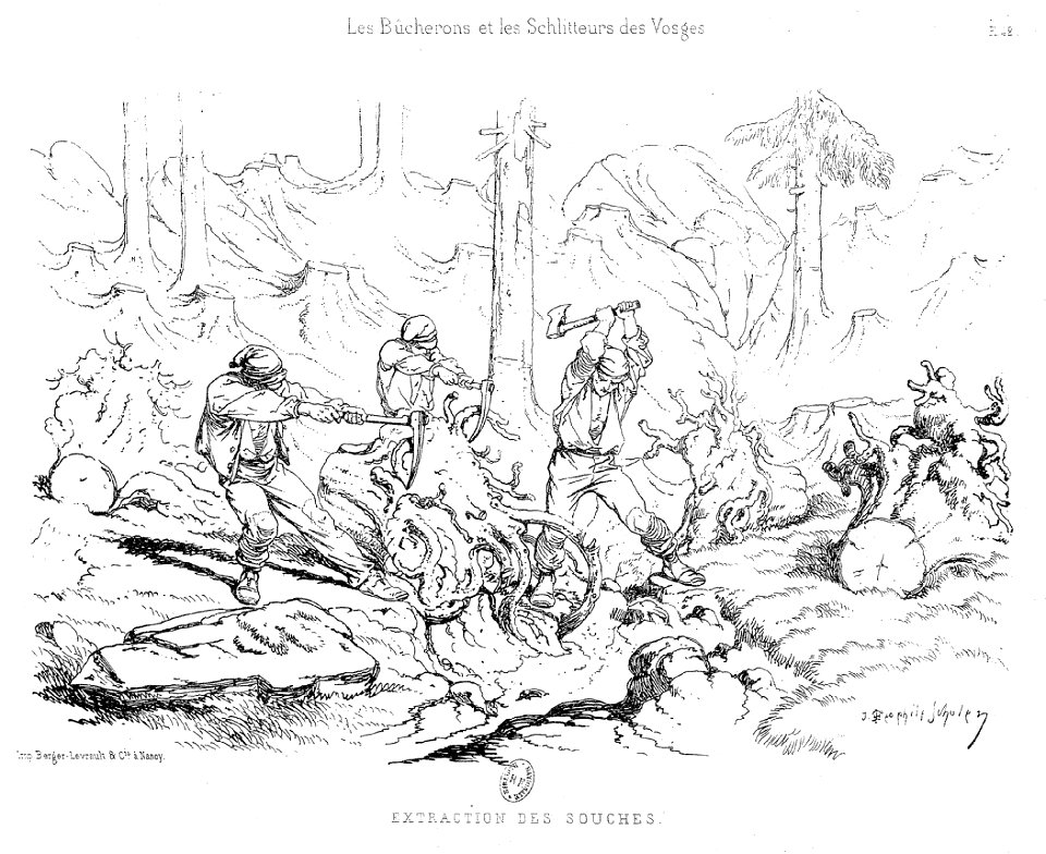 Théophile Schuler - Les bûcherons et les schlitteurs des Vosges - 1878 ...