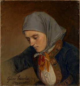 Adolph Tidemand - Portrait of Guro Sivertsdatter Travendal - NG.M.00302-006 - National Museum of Art, Architecture and Design