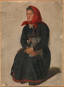 Adolph Tidemand - Peasant Woman from Telemark - Google Art Project. Free illustration for personal and commercial use.