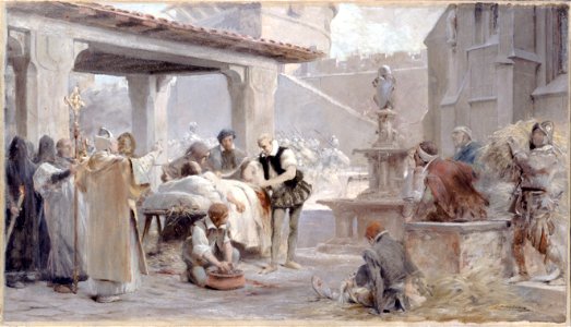 Théobald Chartran - Esquisse pour l'escalier de la Sorbonne , Ambroise Paré au siège de Metz - PPP4634 - Musée des Beaux-Arts de la ville de Paris