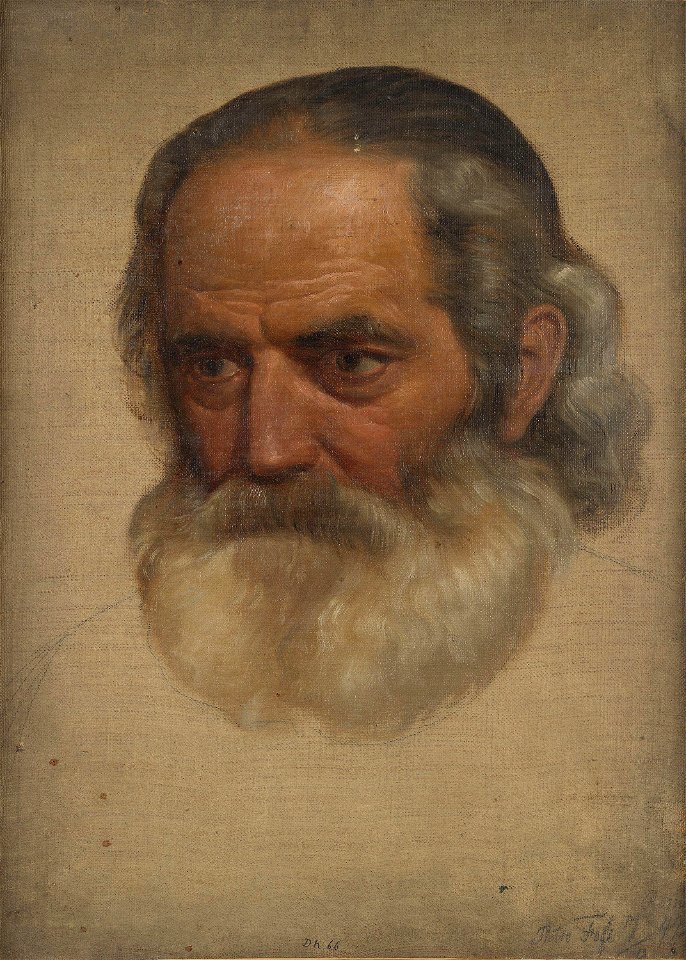 Adolph Tidemand - Portrait Study of an old Man - NG.M.00302-059 - National Museum of Art, Architecture and Design