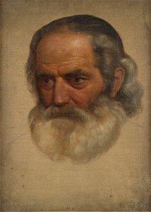 Adolph Tidemand - Portrait Study of an old Man - NG.M.00302-059 - National Museum of Art, Architecture and Design