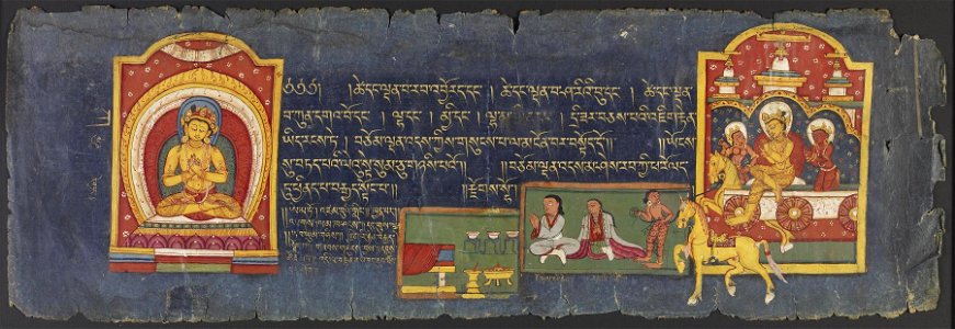 Tibetan - Manjushri and a Bodhisattva with Donors - Walters W8562 (2)