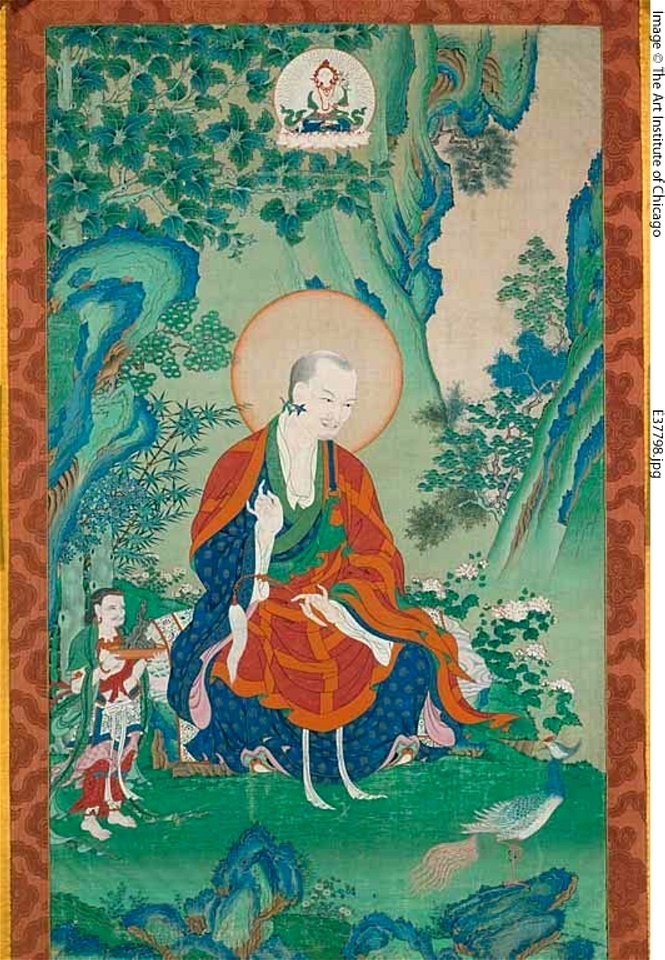 Tibeto-Chinese - Painted Banner (Thangka) of Vajriputra, One of the Sixteen Great Arhats - 1997.54 - Art Institute of Chicago