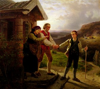 Adolph Tidemand - Den yngste sønnen farvel