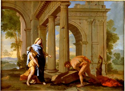Thésée retrouve l'épée de son père - Poussin - c1638