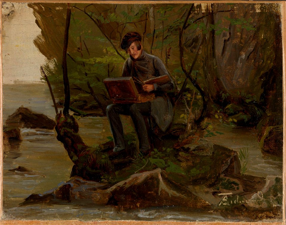 Adolph Tidemand - A Painter at his Paint Box - NG.M.00302-034 - National Museum of Art, Architecture and Design