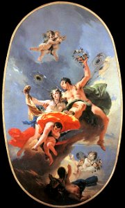 Tiepolo, Giovanni Battista - The Triumph of Zephyr and Flora - 1734-35. Free illustration for personal and commercial use.