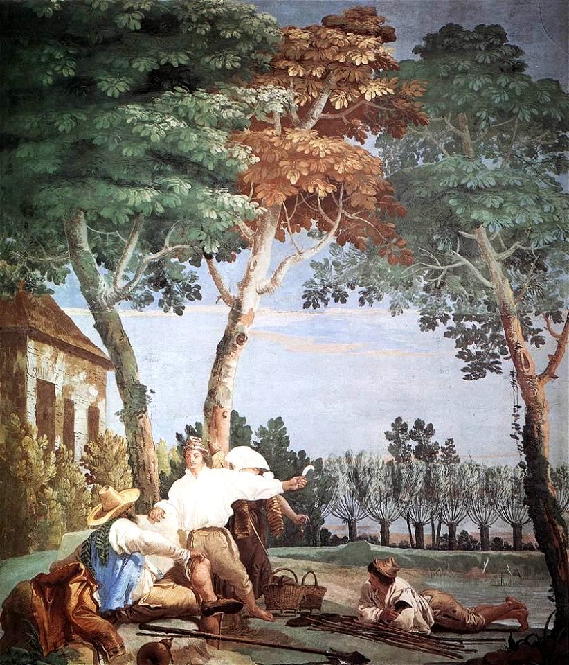 Giovanni Domenico Tiepolo - Peasants at Rest - WGA22383
