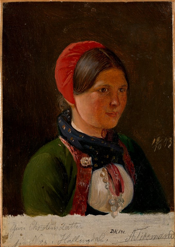 Adolph Tidemand - Girl from Hallingdal - Google Art Project