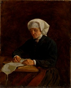 Adolph Tidemand - Peasant Woman from Vikøy - NG.M.00302-060 - National Museum of Art, Architecture and Design. Free illustration for personal and commercial use.