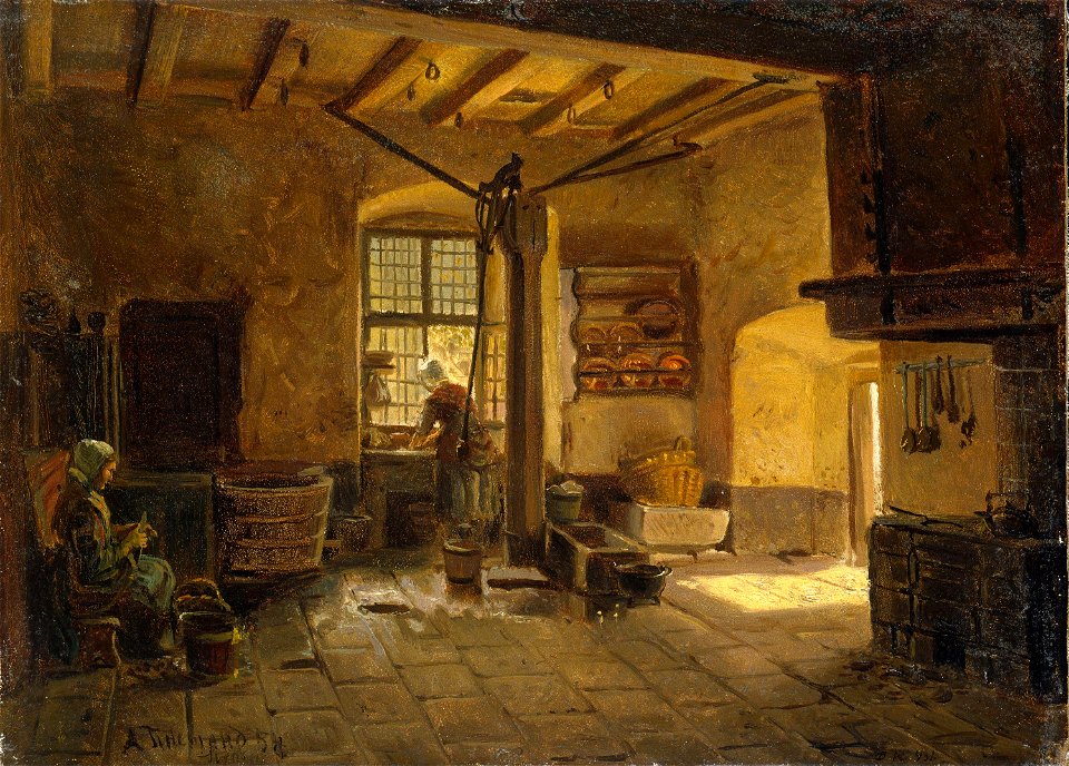 Adolph Tidemand - Kitchen Interior - NG.M.00302-068 - National Museum of Art, Architecture and Design