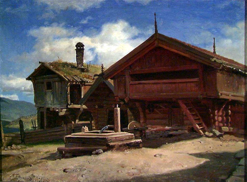 Adolph Tidemand - The Farm Gulsvik in Hallingdal - NG.M.00302-066 - National Museum of Art, Architecture and Design