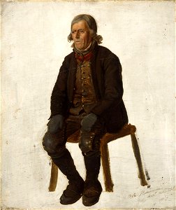 Adolph Tidemand - Portrait of Asle Hermandsøn from Hallingdal - NG.M.00302-018 - National Museum of Art, Architecture and Design. Free illustration for personal and commercial use.