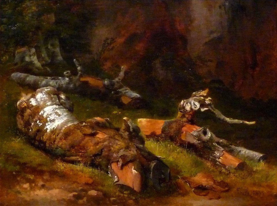 Théodore Rousseau-Etude de troncs d'arbres
