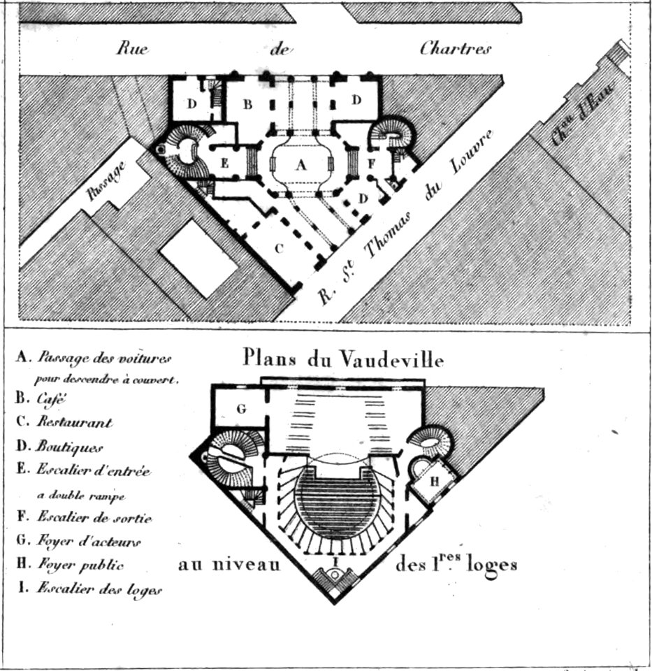 Théâtre du Vaudeville - Kaufmann 1837 plate13 - GB Princeton