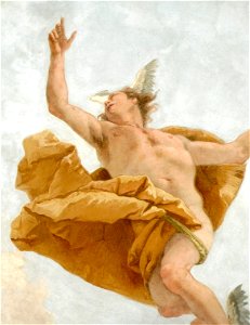 Tiepolo, Giovanni - Deckenfresko im Treppenhaus der Würzburger Residenz - Detail Merkur