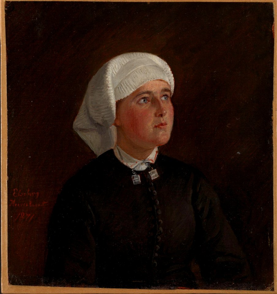 Adolph Tidemand - Portrait of Elseberg Herrestvedt - NG.M.00302-004 - National Museum of Art, Architecture and Design
