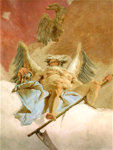 Tiepolo, Giovanni - Deckenfresko im Treppenhaus der Würzburger Residenz - Detail Saturn