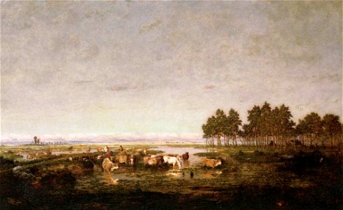 Théodore Rousseau - Marsh in the Landes - WGA20166