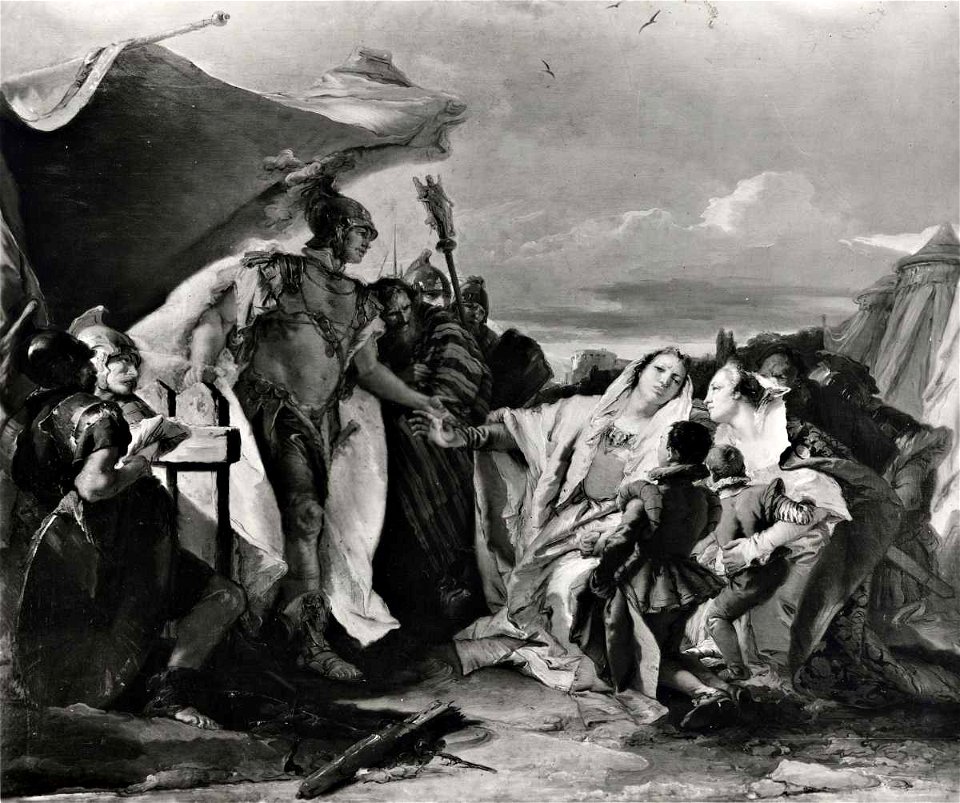 Tiepolo - Alessandro Magno riceve l'omaggio della famiglia di Dario, 1751 - 1753, Martin-von-Wagner-Museum der Universität Würzburg