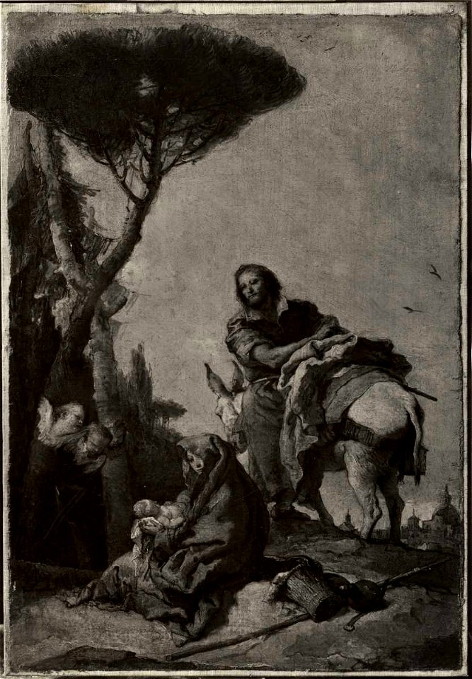 Tiepolo - Fuga in Egitto, 1762 - 1770, Collezione Thurn und Taxis