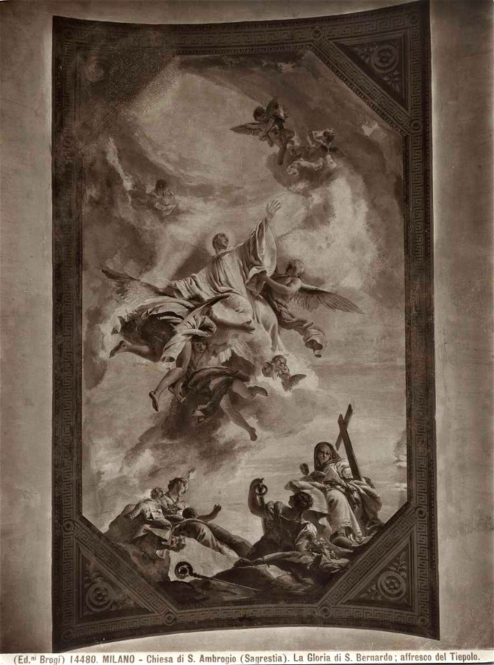 Tiepolo - Gloria di san Bernardo, 1737, Basilica di S. Ambrogio