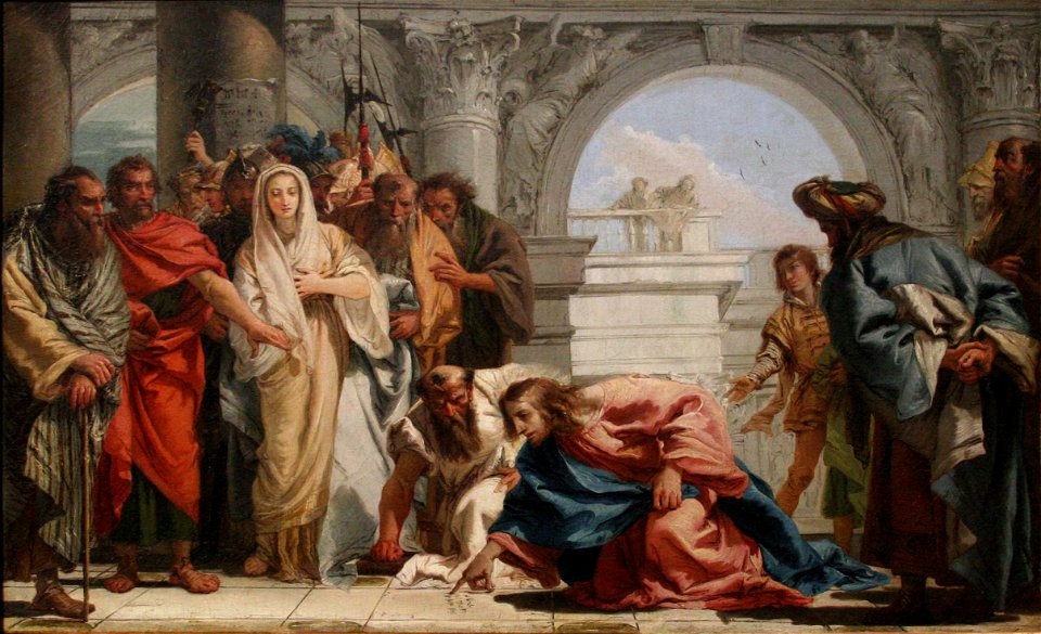 Tiepolo - Le Christ et la femme adultère