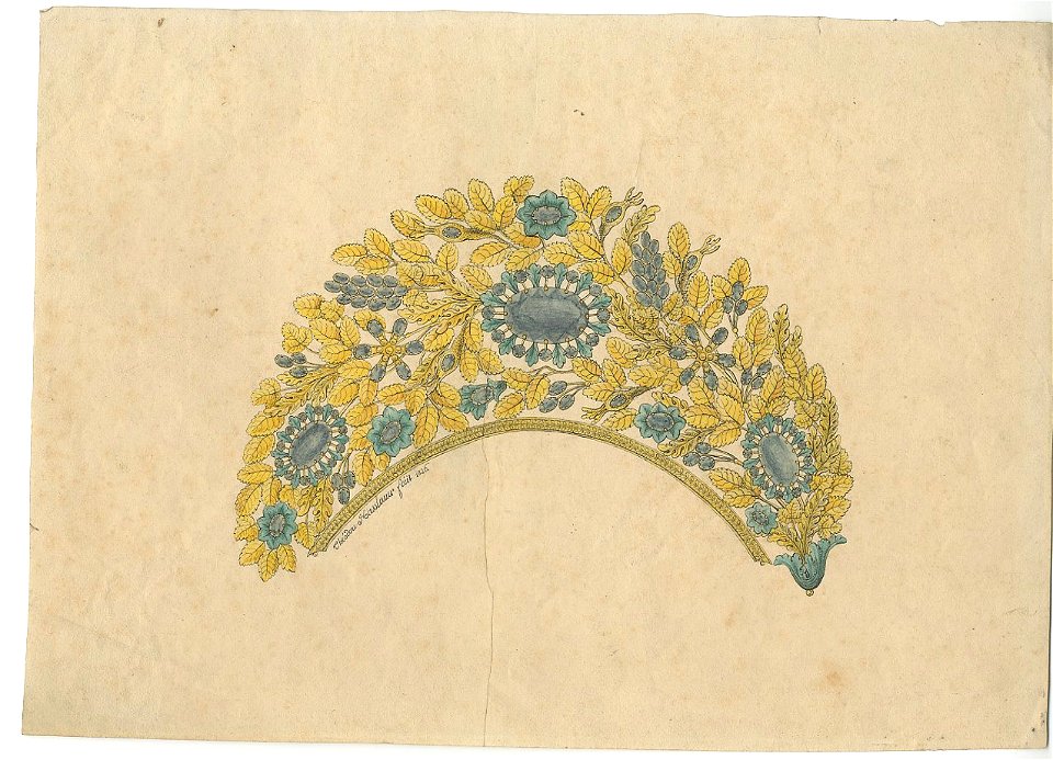 Théodore Hasslauer, projet de diadème, 1826
