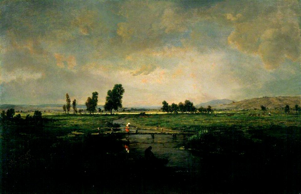 Théodore Rousseau (1812-1867) - Un marais dans les Landes, France - ABDAG003933 - Aberdeen Art Gallery