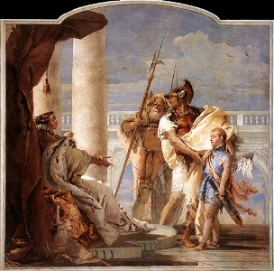 Giovanni Battista Tiepolo - Aeneas Introducing Cupid Dressed as Ascanius to Dido - WGA22337