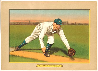 Tim Jordan, Brooklyn Superbas, baseball card portrait LCCN2007685604