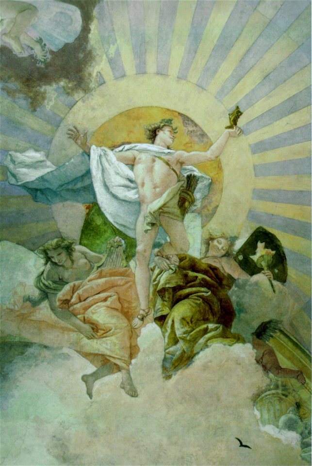 Tiepolo, Giovanni - Deckenfresko im Treppenhaus der Würzburger Residenz - Detail Apollo v.1