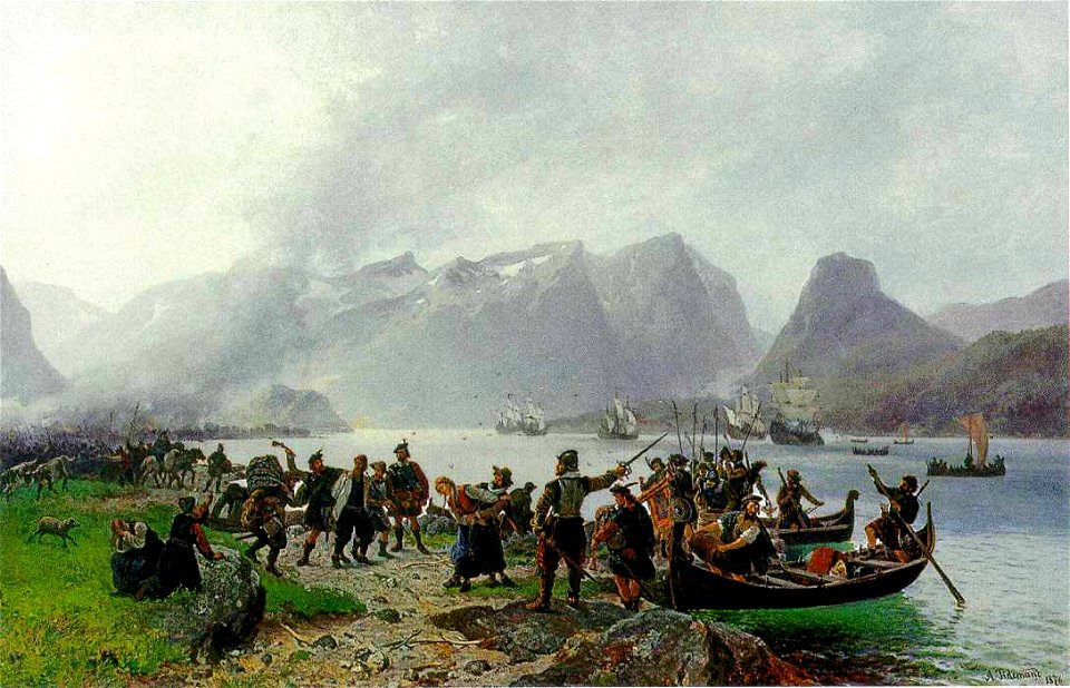 Adolph Tidemand & Morten Müller Sinclairs landing i Romsdal