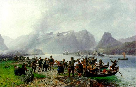 Adolph Tidemand & Morten Müller Sinclairs landing i Romsdal