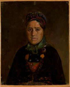 Adolph Tidemand - Portrait of Ingeborg Skjønne from Numedal - Google Art Project