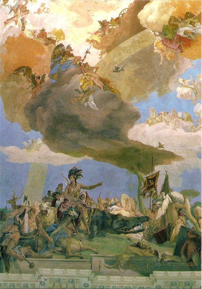Tiepolo, Giovanni - Staircase painting in the Würzburg Residence, America