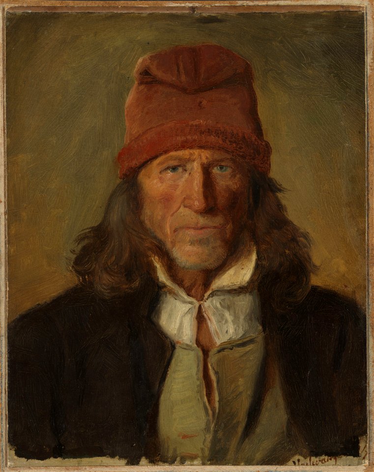 Adolph Tidemand - Portrait of a Farmer from Vossevangen - NG.M.00302-072 - National Museum of Art, Architecture and Design
