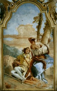 Giovanni Battista Tiepolo - Angélique grave le nom de Médor