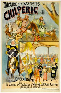 Théâtre des Variétés (1895) affiche « Chilpéric » (A). Free illustration for personal and commercial use.