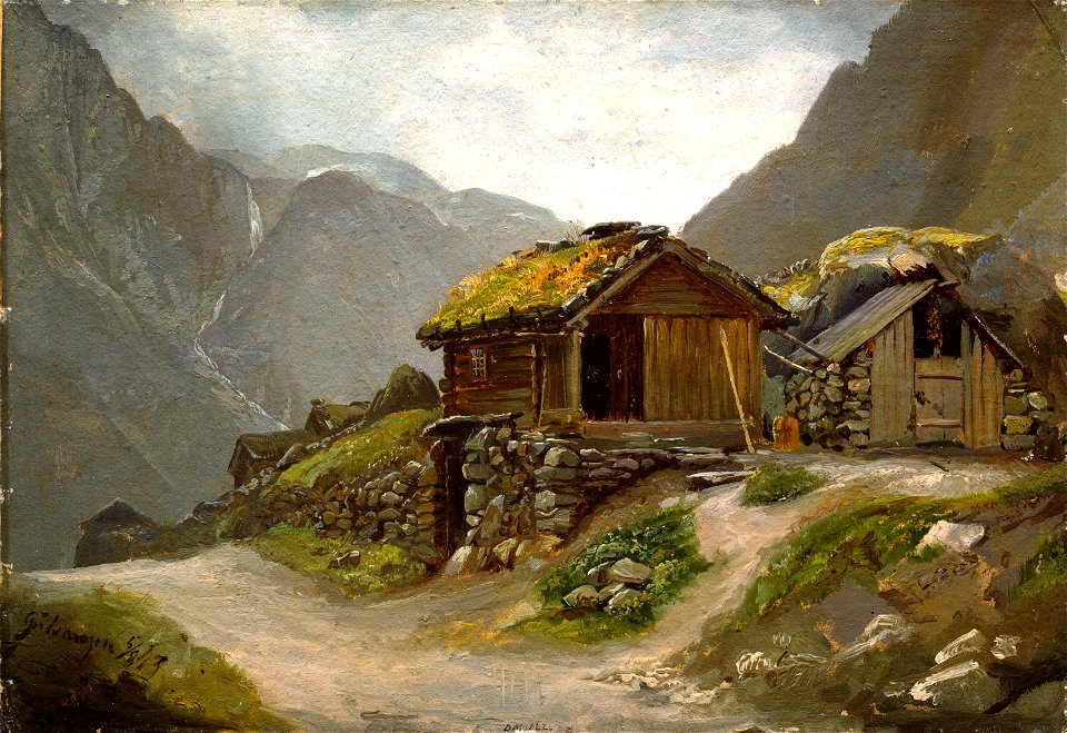Adolph Tidemand - View from Gudvangen - NG.M.00302-064 - National Museum of Art, Architecture and Design