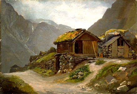 Adolph Tidemand - View from Gudvangen - NG.M.00302-064 - National Museum of Art, Architecture and Design