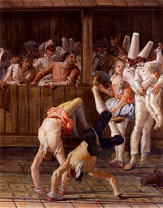 Tiepolo, Giovanni Domenico - Pulcinella and the Tumblers - 1797