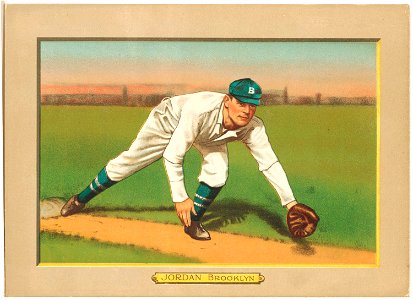 Tim Jordan, Brooklyn Superbas, baseball card portrait LCCN2007685604