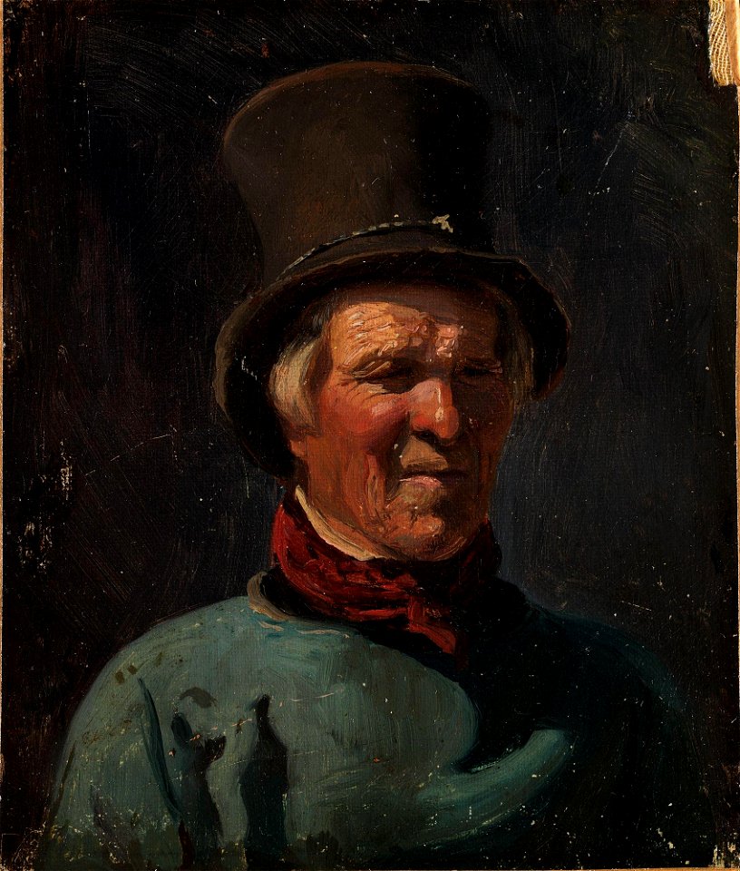 Adolph Tidemand - Man with Hat - NG.M.00302-007 - National Museum of Art, Architecture and Design