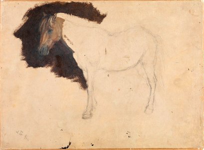 Adolph Tidemand - Study of a Horse - NG.M.00302-089 - National Museum of Art, Architecture and Design