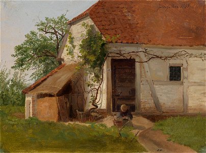 Adolph Tidemand - Farm at Goldsheim - NG.M.04188 - National Museum of Art, Architecture and Design