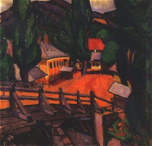 Tihanyi Landscape with Bridge